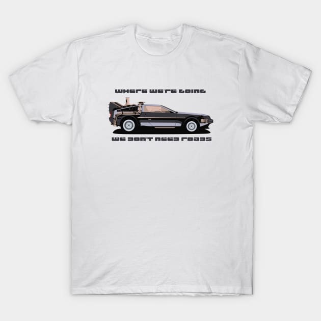 Back to the Future - DeLorean T-Shirt by GalfiZsolt